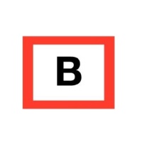 Aansluitpunt blusleiding "B" sticker pictogram 300x400mm