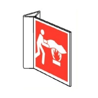 Blusdeken haaks pictogram kunststof 200x200mm