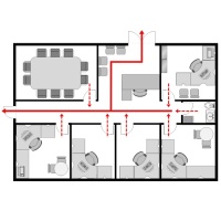Vluchtplan en ontruimingsplan kleiner dan 400m2
